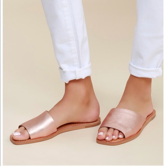 Dolce vita rose gold slides - Picture 2 of 2